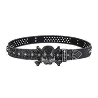 Dark Buckle Rhinestone Inlaid Diamond Sequins Hip Hop Decorative Nightclub Belt