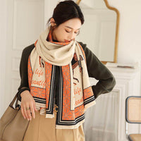 Women's Dual-use Cashmere-like Thickened Double-sided Scarf