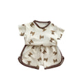 Baby Loose Bear Short Sleeve Top Pants Suit