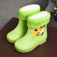 Removable Cartoon Giraffe Rain Shoes Boys And Girls Animal Pattern Rain Boots