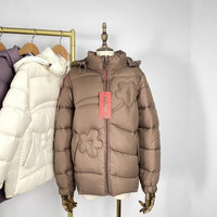 Fleece-lined Thick Mid-length Down Cotton-padded Jacket
