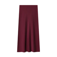 Silk Satin Texture Simple And Fashionable Straight Skirt For Women