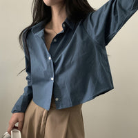 Short Shirt Long Sleeve Underwear Blouse