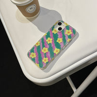 Oil Painting Flower Phone Case Sweet And Cool Girl