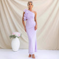 Fashionable Mesh Slim Fit Off Shoulder Mid Length Dress