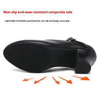 Women's Adult Dance Mid-heel Shoes Soft Bottom Lightweight Breathable