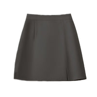 High-waisted Body-hugging, Slit Mini Skirt For Women