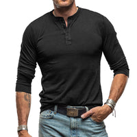 Men's Fashionable Pure Cotton Crewneck Long-Sleeve