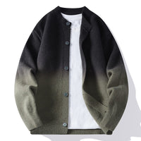 Gradient-knit Cardigan A Unisex Couple-matching Sweater With A Relaxed Casual Fit