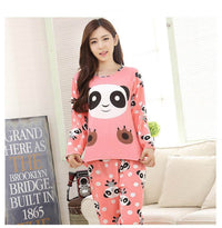 Fashion Cartoon Lady Long Sleeve Pajamas Suit