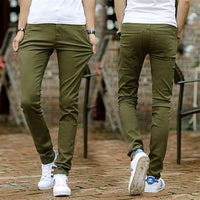 Fashion Trend Men's Solid Color Casual Pants Men's Straight Trousers