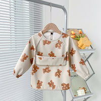Reverse Wearing Drawing Bib Infant Feeding Protective Clothing