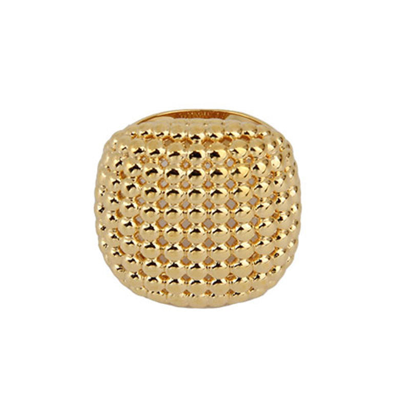 Retro Hollow Metal Ball Beads Simple Bracelet Ring