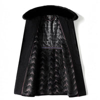 Fleece-lined Long Coat For Middle-aged And Elderly Dad's Wool Overcoat