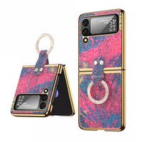 Electroplating Glitter Ring Phone Case Rhinestones