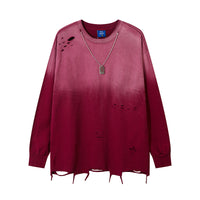 Tie-dye Gradient Long-Sleeve T-Shirt For Men