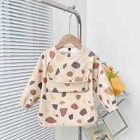 Reverse Wearing Drawing Bib Infant Feeding Protective Clothing