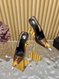 Gem Square Toe Stiletto Heel Hollow High Heel Shoes