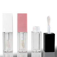 5ml Clear Square Large Head Brush Black Lip Gloss
