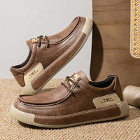 New Autumn Business British Leather Shoes Men's Casual Sports Slip-on