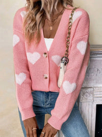 Sweater Women's Long-sleeved Cardigan Valentine's Day Love Pattern Sweater