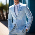 Spring Top Commute Leisure Printed Double Button Suit Jacket Men