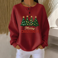 Retro 3D Digital-Print Three-Button Stand-Up Collar Sweater