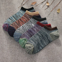Summer Low-cut Solid-color Business Cotton Trendy Sweat-absorbent Breathable And Low-cut Ankle Socks