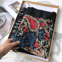 Fashion Embroidered Shawl Warm Thick Women