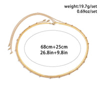 Classic Flat Snake Link Waist Chain Imitation Pearl Beads for Women Sexy Belly Body Chains Jewelry Party Summer Street