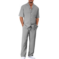 Fashionable Casual Loose Lapel Short-Sleeve Suit