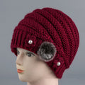 Fashion Personality Old Lady Woolen Knitted Hat
