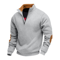 Fashionable Simple Turtleneck Half Placket Zipper Sweater