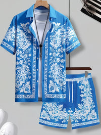 Retro Flower Pattern 3D Digital Printing Suit