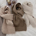 Soft Sticky Warm Fashion Basic Outer Wear Solid Color Scarf For Women
