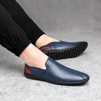 Men's Tods Casual Low-top Slip-on Leather Shoes Slip-on Plus Size Driving Shoes