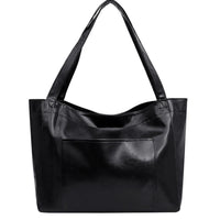 Soft Leather Retro Oil Waxed Leather Large Capacity Shoulder Bag