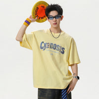 Embroidered Patch Cotton Short-Sleeve T-Shirt For Men