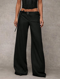 Black Suit Casual Wide-leg Scythe Pants Autumnwinter