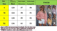Women's Off-shoulder Printed Long Sleeve Loose Shirt