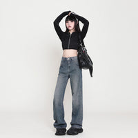 Nostalgic High Waist Wide Leg Jeans For Women