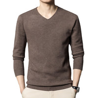 Business Low V-neck Men's Autumn Bottoming Shirt Inner Knitted Sweater