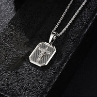 Niche Cross Necklace 18k Gold-plated High-end Cross Pendant Square Design