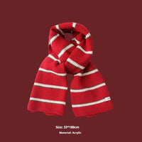 New Year Gift Red Lovers Wild Plaid Warm Wool Scarf