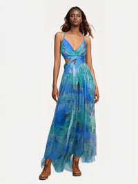 Strapless Backless V-Neck Holiday Party Gown Dress
