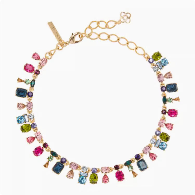 Color Crystal Color Combination Light Luxury Niche Design Temperament High-grade Collar Bone Choker