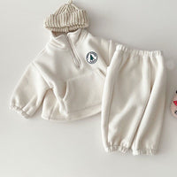 Two Piece Fleece Medium High Neck Trousers