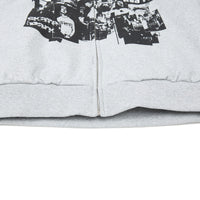 Loose-fitting Printed Hooded Cardigan Sweatshirt For Boys