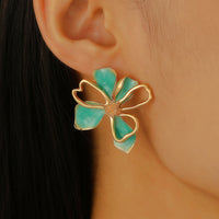 Retro Sweet Double-layer Flower Petal Unique Earrings