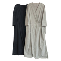 New Style V-neck Jumpsuit High Waist Wide-leg Tie Wide Loose Thin Casual Trousers Women